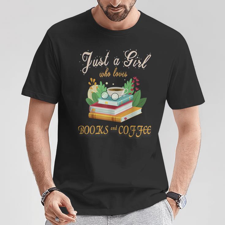 Just a Girl Who Loves Books And Coffee We Need More Caffeine T-Shirt Unique Gifts