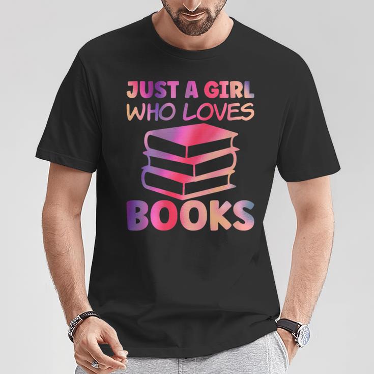 Just A Girl Who Loves Books T-Shirt Unique Gifts