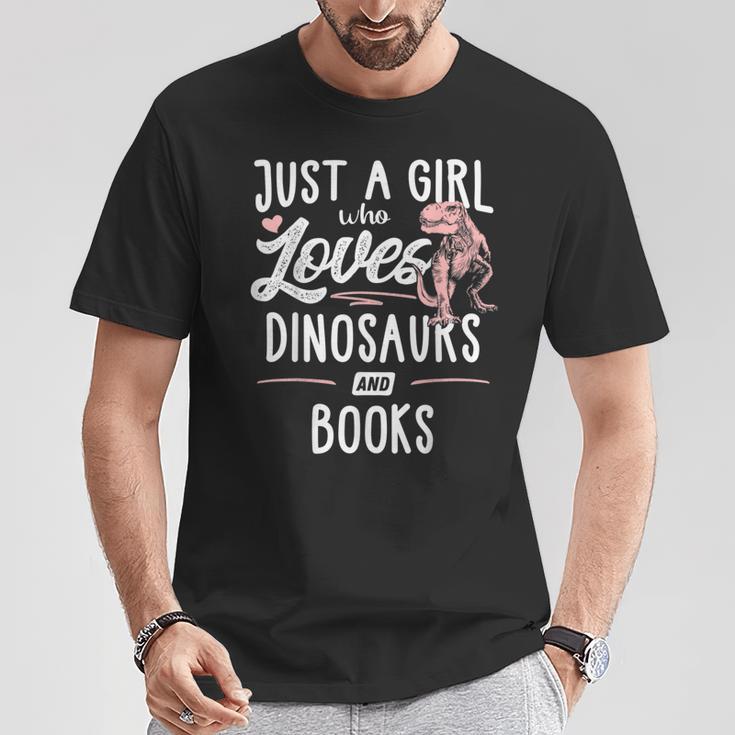 Just A Girl Who Loves Dinosaurs And Books Dinosaur T-Shirt Unique Gifts Just A Girl Who Loves Dinosaurs And Books Dinosaur T-Shirt Unique Gifts