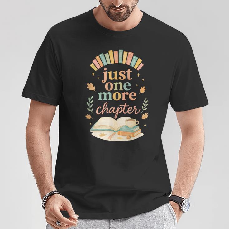 Just One More Chapter Cozy Book Lover Reading & Coffee T-Shirt Unique Gifts