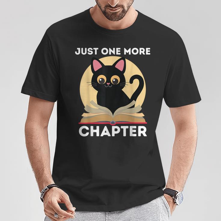 Just One More Chapter Cute Cat Reading Book For Reader Men Women Kids T-Shirt Unique Gifts