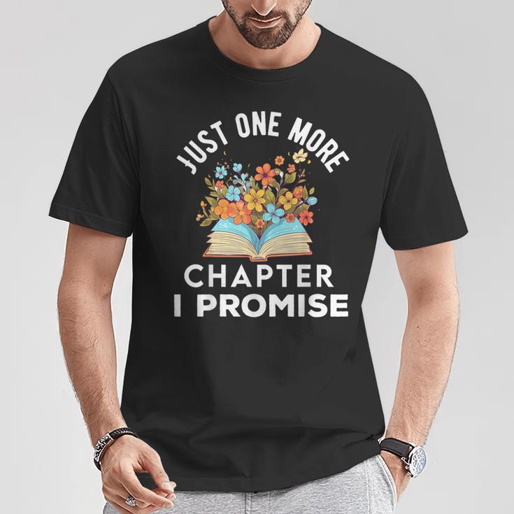 Just One More Chapter I Promise Book Lover Worm Nerd T-Shirt Unique Gifts