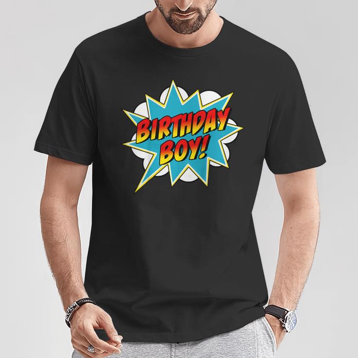 Kids Birthday Boy Superhero Boys Birthday Comic Book T-Shirt Unique Gifts