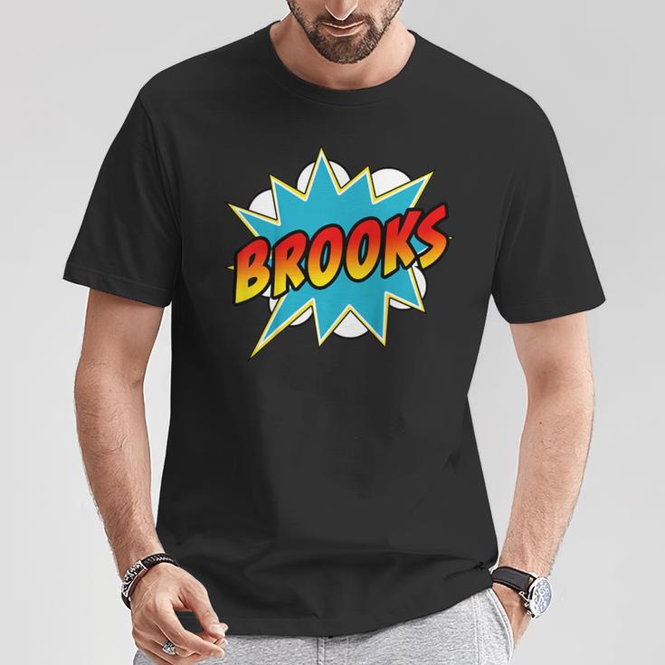 Kids Boys Brooks Comic Book Superhero Name T-Shirt Unique Gifts Kids Boys Brooks Comic Book Superhero Name T-Shirt Unique Gifts