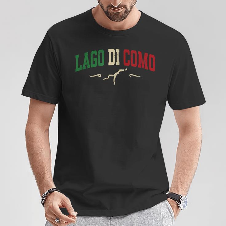 Lac De Côme Lago Di Como Italieacancesouvenir T-Shirt Cadeaux drôles