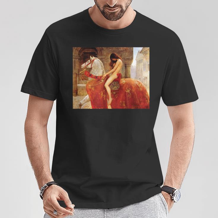 Lady Godiva ヌード ペインティング Tシャツ 面白い贈り物