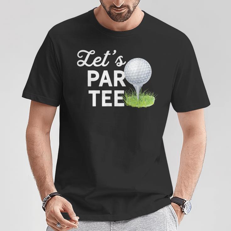 Let's Par ゴルフボール ティーピン付き 面白いゴルフクラブtシャツ Tシャツ 面白い贈り物