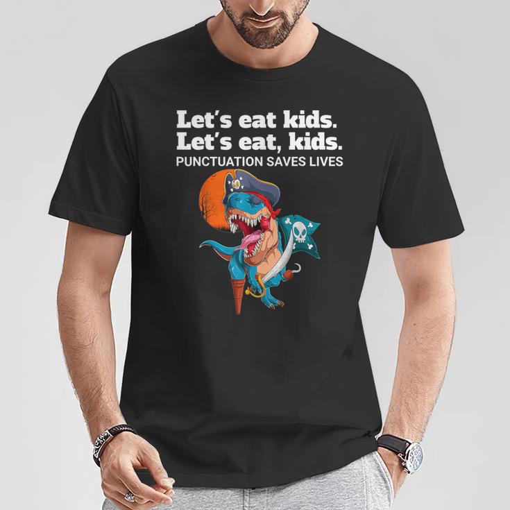 Let's Eat Kids Punctuation Saves Books Grammar T-Shirt Unique Gifts Let's Eat Kids Punctuation Saves Books Grammar T-Shirt Unique Gifts