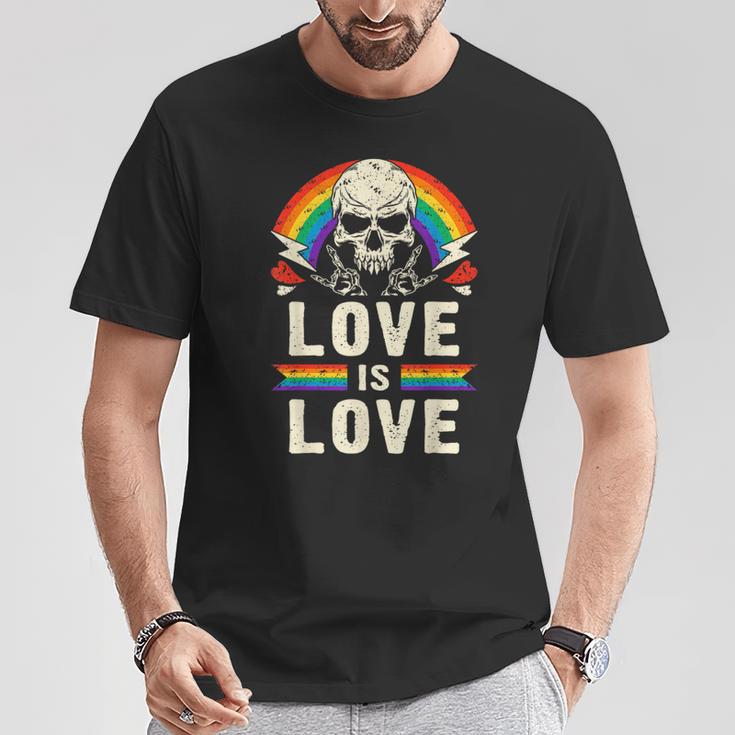 Lgbtプライド、レインボー、ハードギター音楽 Tシャツ 面白い贈り物