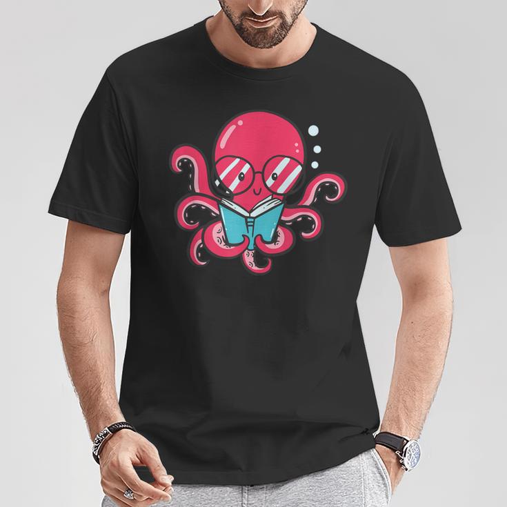 Librarian Book Sea Ocean Giant Squid Reading Octopus T-Shirt Unique Gifts Librarian Book Sea Ocean Giant Squid Reading Octopus T-Shirt Unique Gifts
