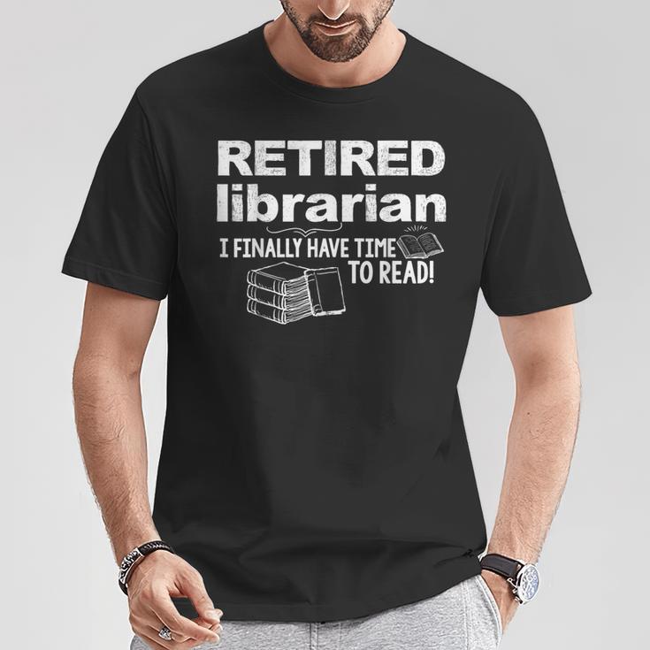 Librarian Retirement Party Retired Book Lover T-Shirt Unique Gifts