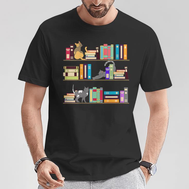 Library Cats Kittens Reader Book Lovers Pet Shelf T-Shirt Unique Gifts Library Cats Kittens Reader Book Lovers Pet Shelf T-Shirt Unique Gifts