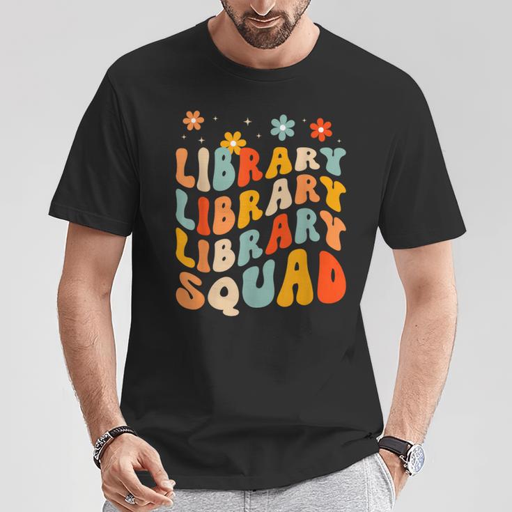 Library Squad Team Librarian Teacher Book Lover Retro Groovy T-Shirt Unique Gifts Library Squad Team Librarian Teacher Book Lover Retro Groovy T-Shirt Unique Gifts