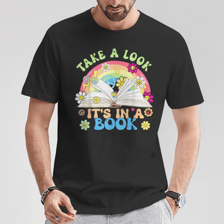 Take A Look Its In Book Books Lover Librarian Bookworm T-Shirt Unique Gifts