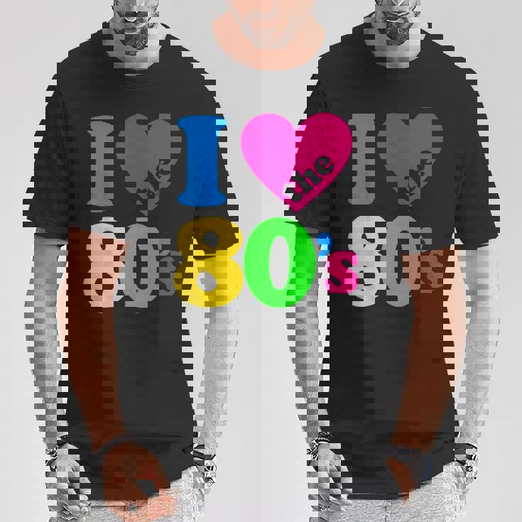 I Love The 80'S 80年代パーティードレスレトロ1980年代テーマ Tシャツ 面白い贈り物