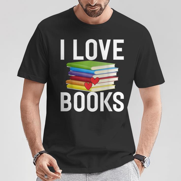 I Love Books Librarian T-Shirt Unique Gifts