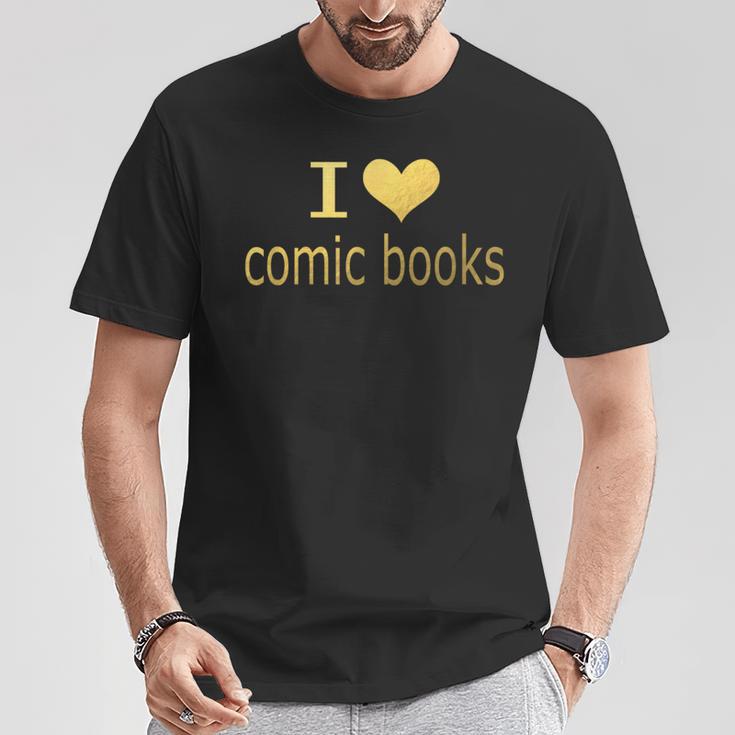 I Love Comic Books Manga Graphic Novel Heart T-Shirt Unique Gifts I Love Comic Books Manga Graphic Novel Heart T-Shirt Unique Gifts