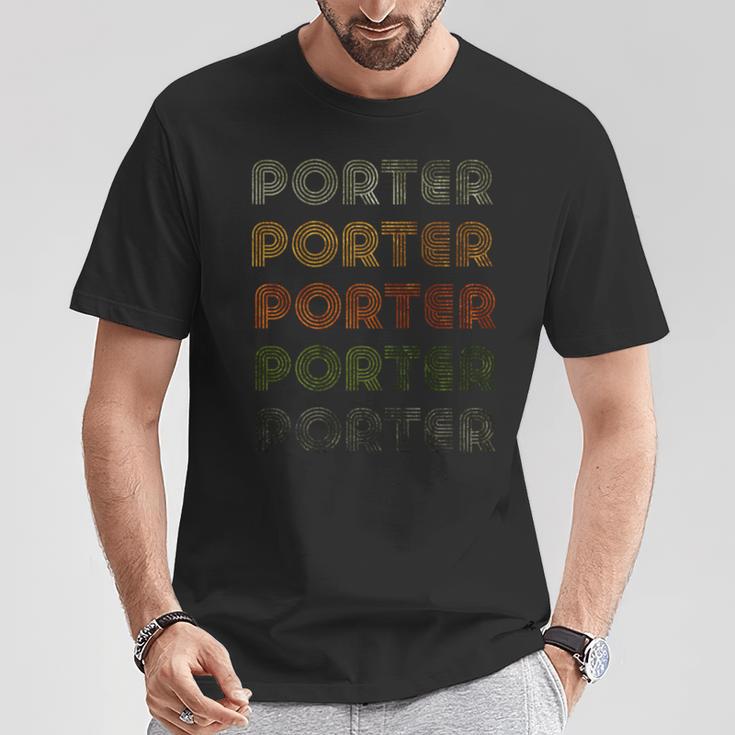 Love Heart Porter グランジビンテージスタイル ブラック ポーター 長袖tシャツ Tシャツ 面白い贈り物