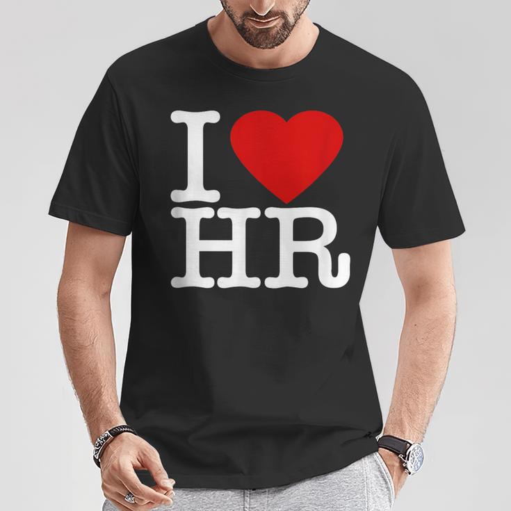 I Love Hr レッドハート 人事 Tシャツ 面白い贈り物