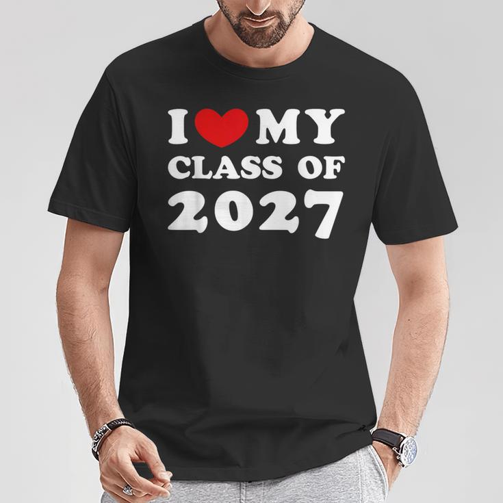 I Love My Class Of 2027 私は2027年のクラスが大好きで、2027年のクラスが好きです Tシャツ 面白い贈り物