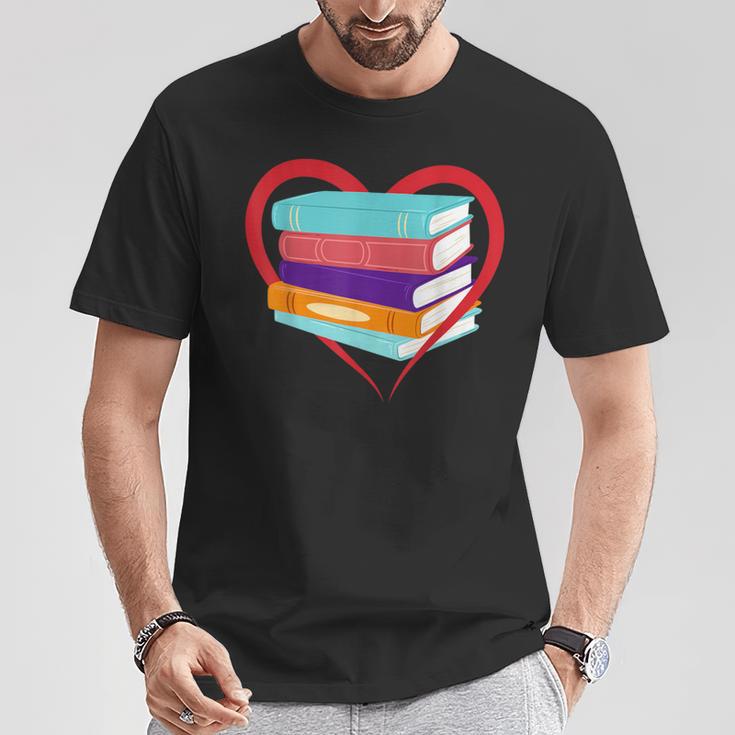 I Love Reading Book Heart Love Books Library T-Shirt Unique Gifts