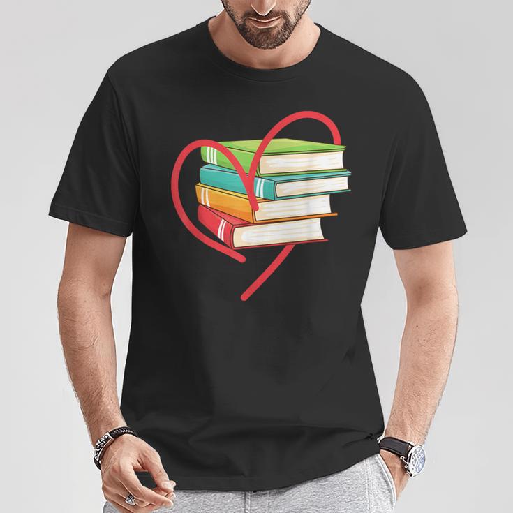 I Love Reading Heart Love Books TShirt Library Bookworm T-Shirt Unique Gifts