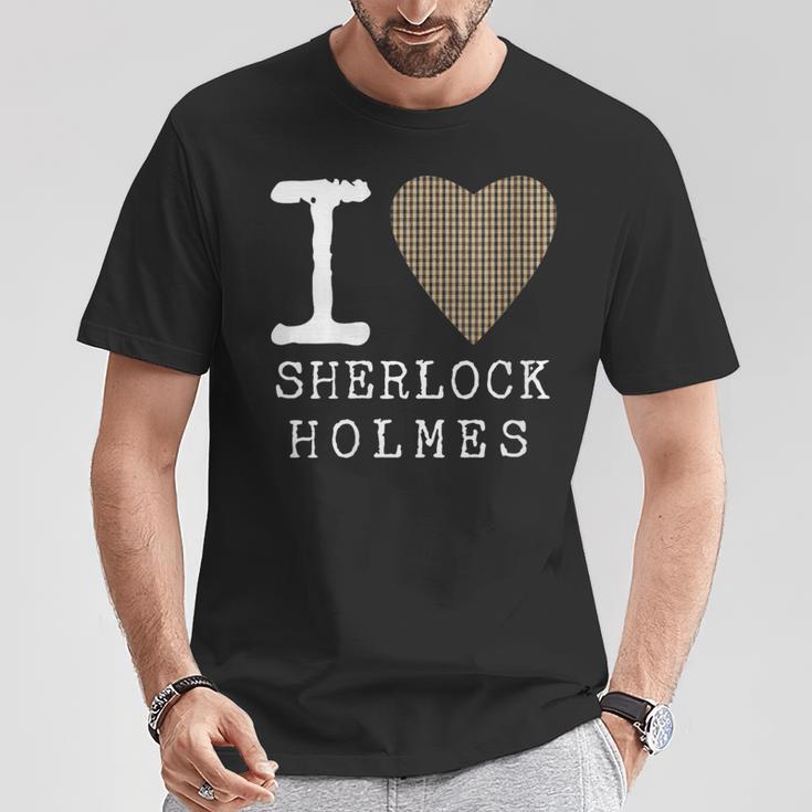 I Love Sherlock Holmes Mystery Books Novelty T-Shirt Unique Gifts