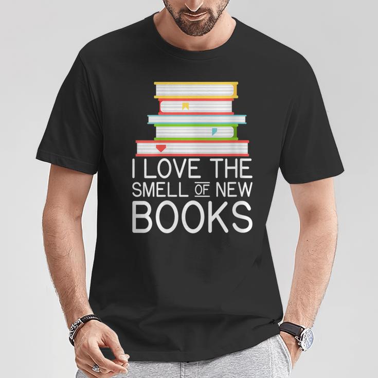 I Love The Smell Of New Books Book Lover T-Shirt Unique Gifts