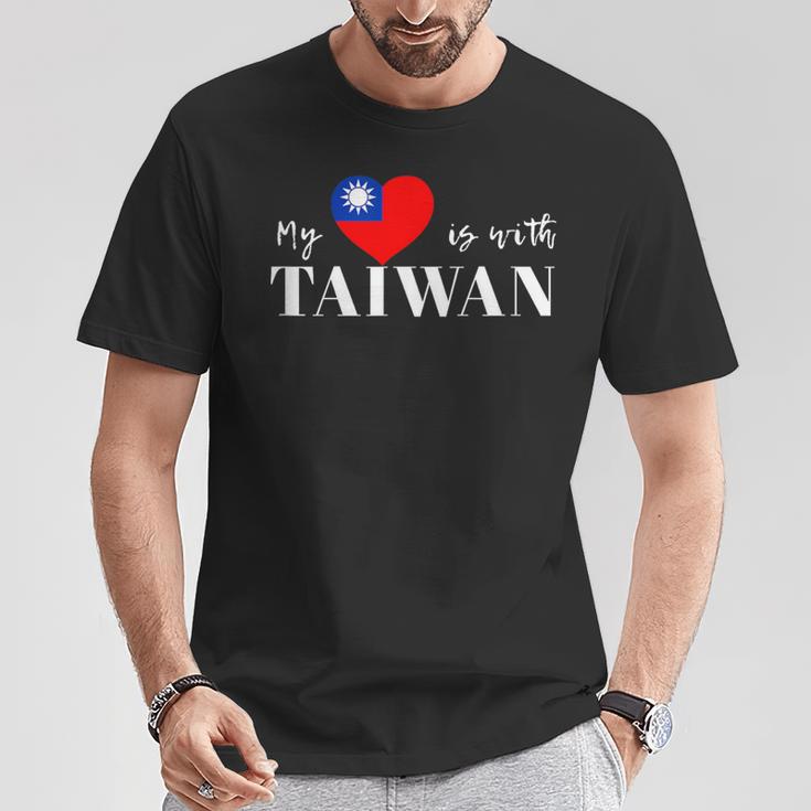 I Love Taiwan Flag Taiwan's Pride Itand With Taiwan Heart Tシャツ 面白い贈り物