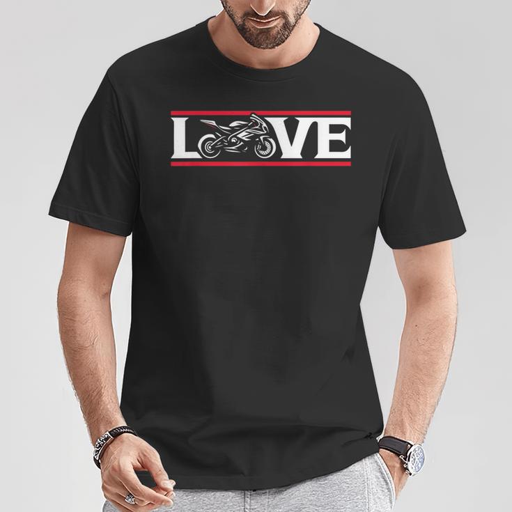 Love To Ride レース スポーツバイク ストリートバイク オートバイ Tシャツ 面白い贈り物