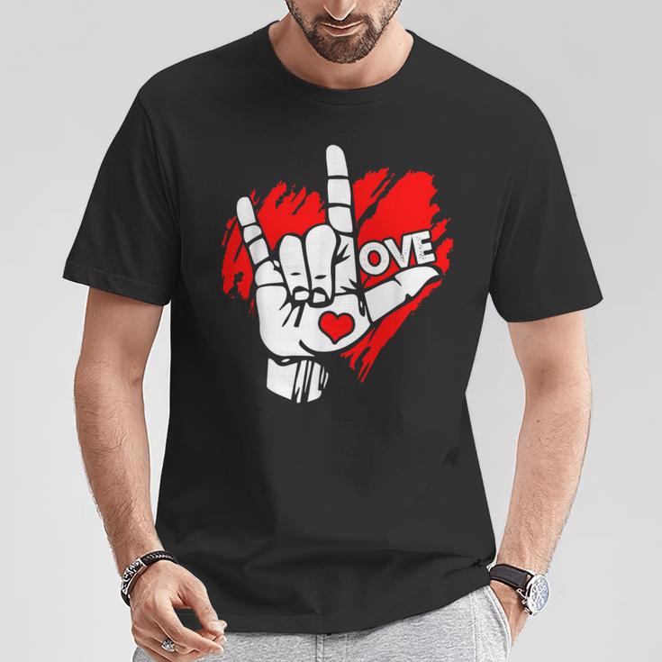 I Love You 手話 Asl Peak Languages Tシャツ 面白い贈り物