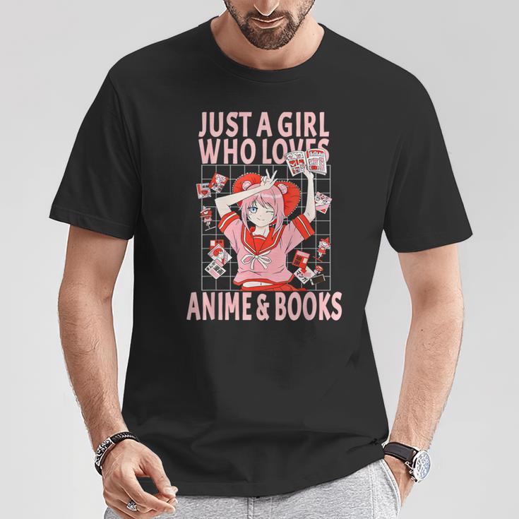 Manga Anime Stuff Just A Girl Who Loves Anime And Books T-Shirt Unique Gifts Manga Anime Stuff Just A Girl Who Loves Anime And Books T-Shirt Unique Gifts