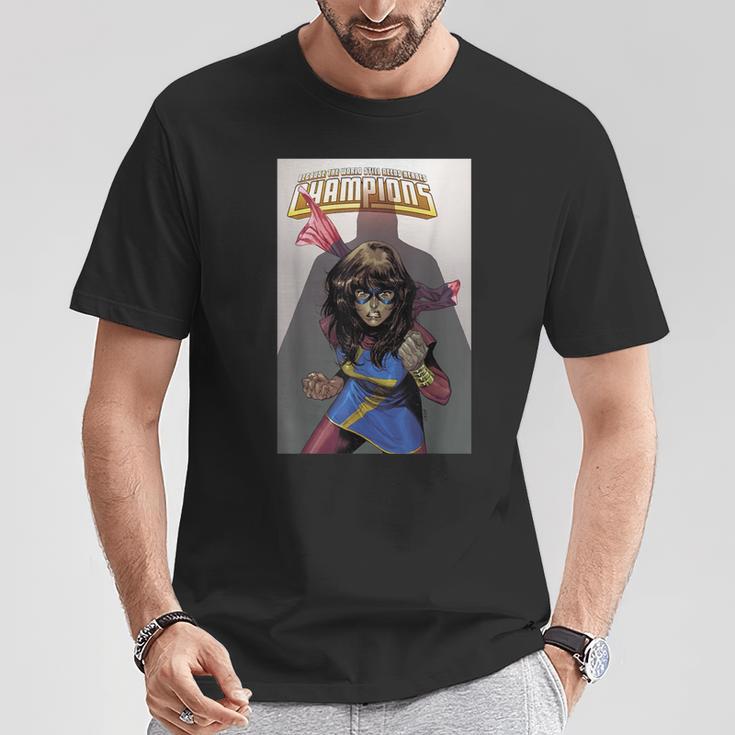 Marvel Comixology Champions Ms Marvel Comic Book Cover T-Shirt Unique Gifts