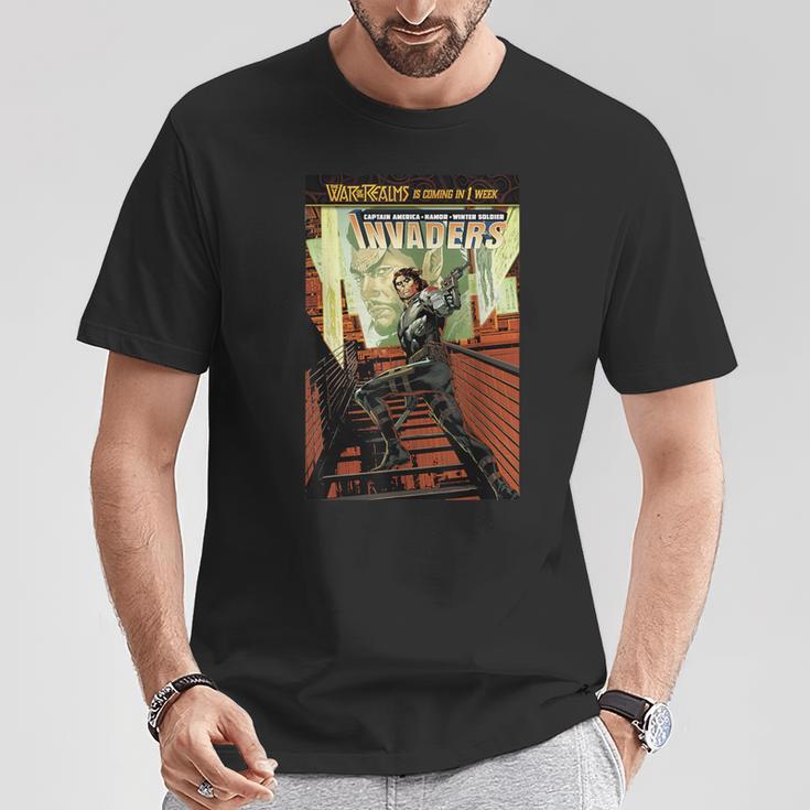 Marvel Comixology Invaders War Ghost Comic Book Cover T-Shirt Unique Gifts
