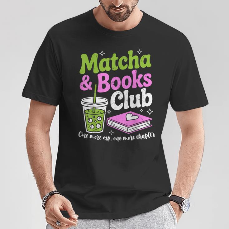 Matcha & Books Green Tea Lover ICES Matcha Latte T-Shirt Unique Gifts