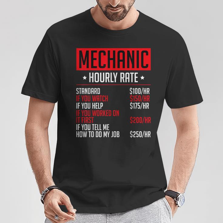 Mechanics Auto Mechanics メカニック 時給 カーメカニック Tシャツ 面白い贈り物