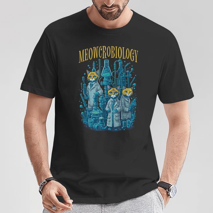 Meowcrobiology 猫 ニャー微生物学 科学 細菌学 Tシャツ 面白い贈り物