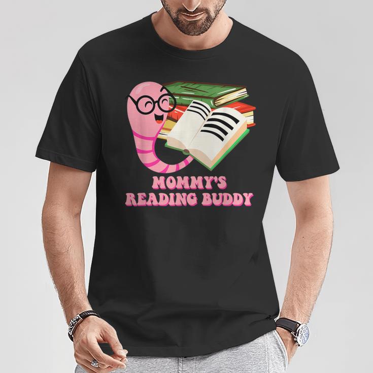 Mommys Reading Buddy Bookworm Humor Book Lover Mom T-Shirt Unique Gifts