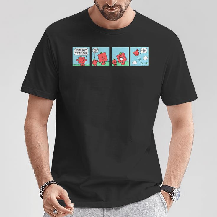 Mr Men Mr Strong Mr Small Retro Comic Book T-Shirt Unique Gifts