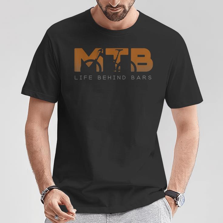 Mtb Life Behind Barsマウンテンバイクシャツ ヴィンテージmtbシャツ Tシャツ 面白い贈り物