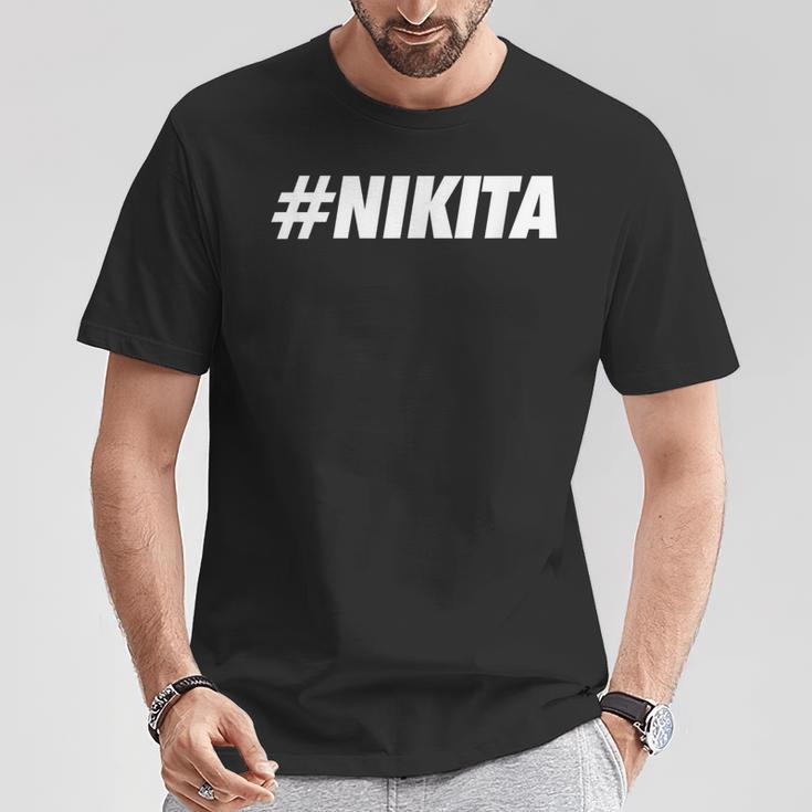 Nikita ハッシュタグ ソーシャルネットワークメディア Nikita ネーム Tシャツ 面白い贈り物
