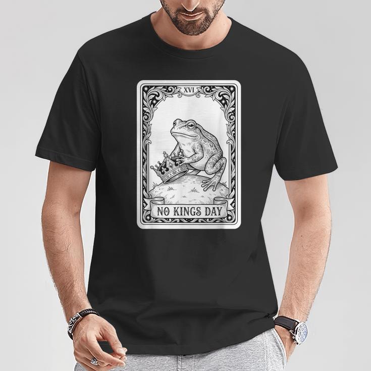 No Kings Day タロットカード カエル Tシャツ 面白い贈り物