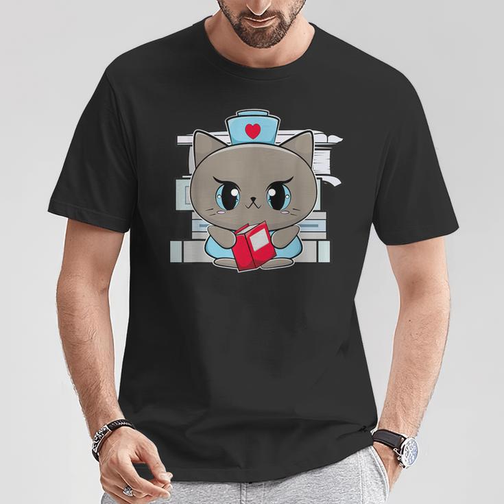 Nurse Cat Anime Feline Book Men Women Kids T-Shirt Unique Gifts