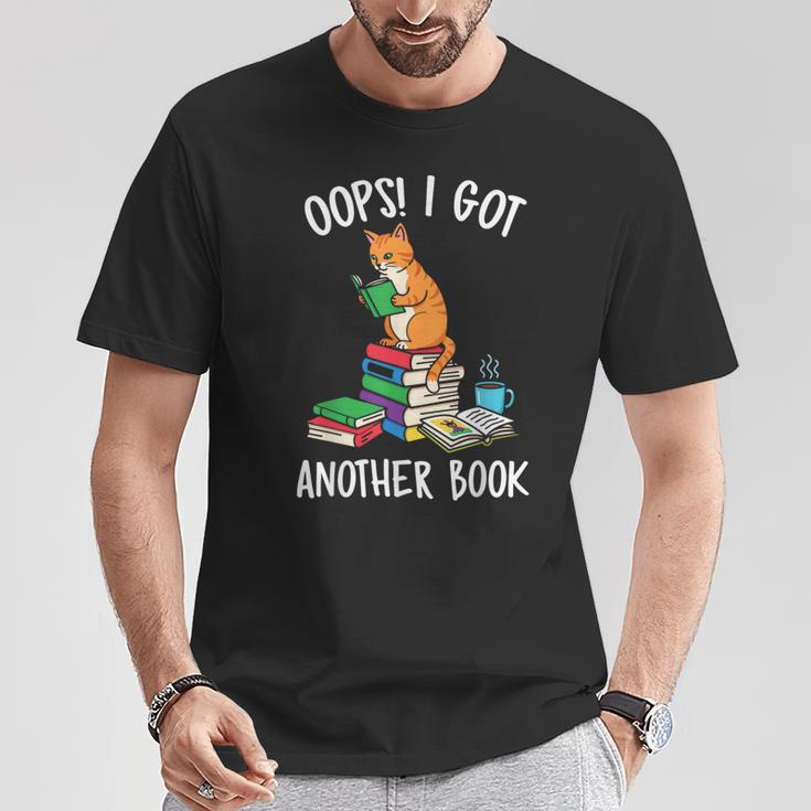 Oops I Got Another Book Cat Reader T-Shirt Unique Gifts