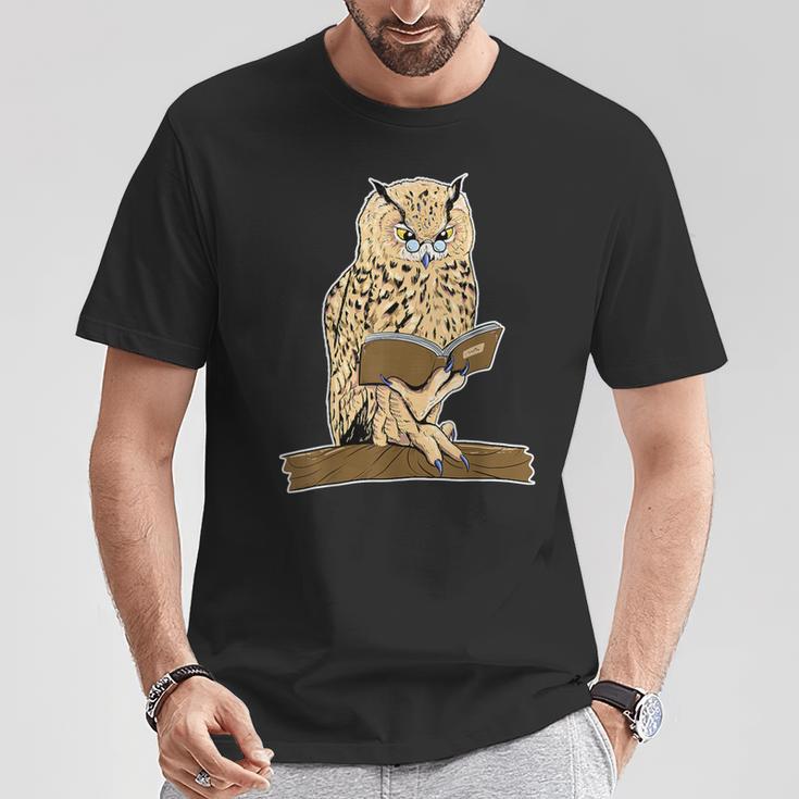 Owl Reading With Eye Glasses Book Student Teacher Bookworm For Men Women Kids T-Shirt Unique Gifts Owl Reading With Eye Glasses Book Student Teacher Bookworm For Men Women Kids T-Shirt Unique Gifts