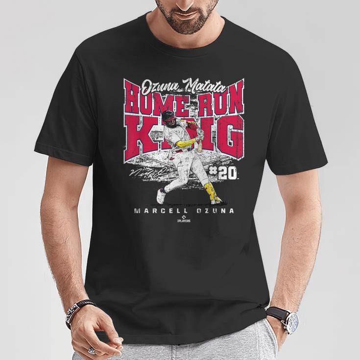 Ozuna Matata Home Run King Marcell Ozuna Atlanta Mlbpa Tシャツ 面白い贈り物