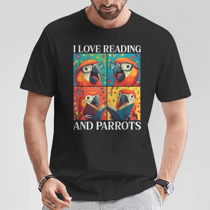Parrot Love Reading And Parrots Child Book Lover T-Shirt Unique Gifts