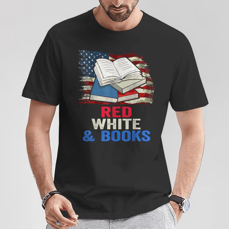 Patriotic Book Reader 4th Of July Bookworm American Flag For Women Kids Men T-Shirt Unique Gifts