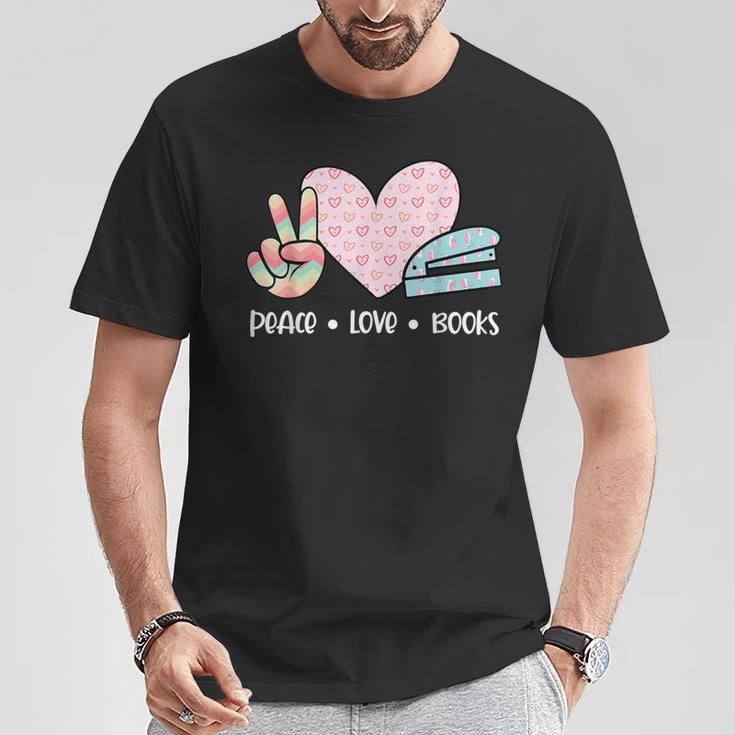 Peace Love Books Reading T-Shirt Unique Gifts Peace Love Books Reading T-Shirt Unique Gifts