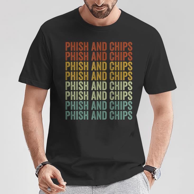 Phish And Chips ファニーハッカー フィッシングコンピュータハッカー Tシャツ 面白い贈り物